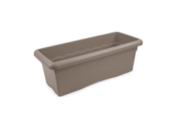 PLASTIKEN TERRA - Jardinera Rectangular, Medida 50 cm 14L Taupe