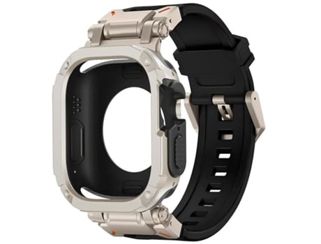 Pack Funda 360 Pulsera Aventurera Apple Watch Series 6 44Mm Negro y Titanio VEANXIN
