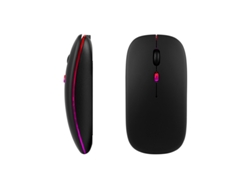YUYSAN Ratón Inalámbrico Bluetooth Silencioso Recargable con Retroiluminación Modo Dual Negro