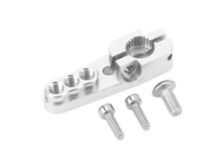 Horn Servo Ajustable 25t 3 Orificios Aluminio Brazo Dirección Piezas Mejora Coche Rc 1/10 Plata