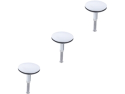 Juego de 3 tapones giratorios de repuesto, impermeables, para lavabos y accesorios de baño, fáciles de instalar y usar.