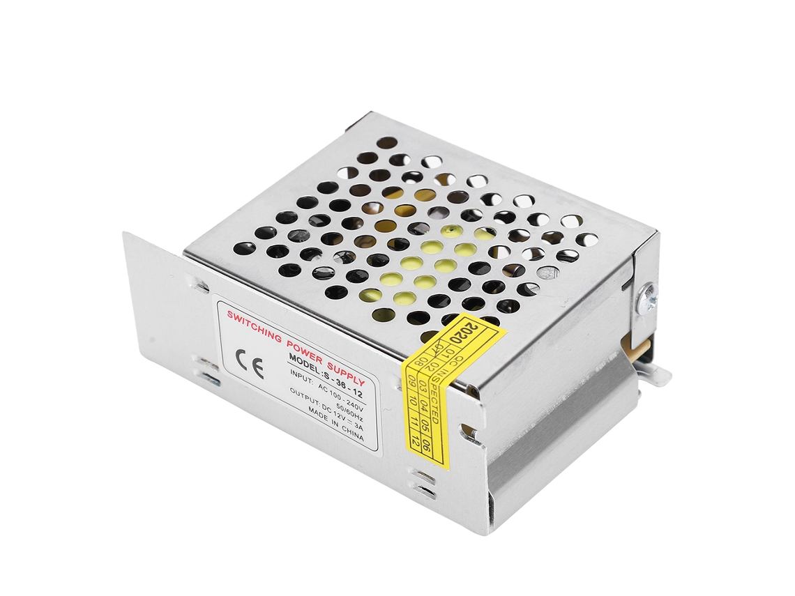 Adaptador De Corriente Conmutada Dc12v 3a 36w Para Barra De Luz Led E Impresora 3d