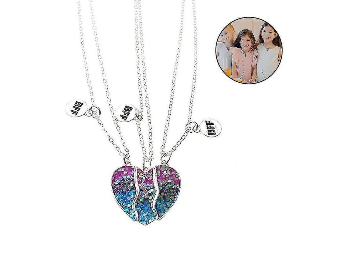 2026-1 Set/3 Piezas Collar Y Pulsera De Joyería Gruesa Para Niñas Y Pequeños Niños
