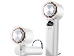 Ventilador Portátil De Mano (blanco) - Batería Duradera De 4000 Mah - Mini Y Plegable