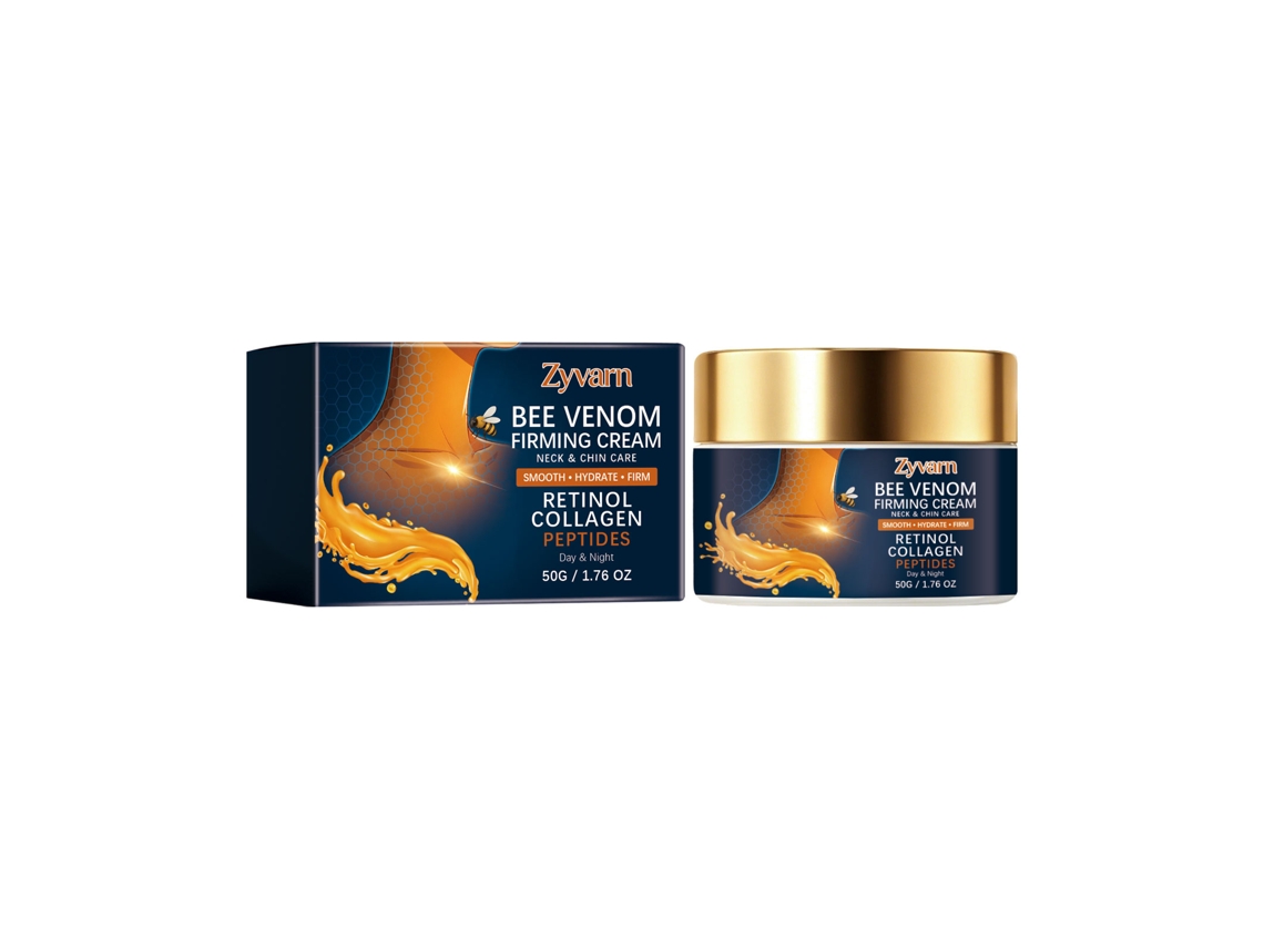 Crema fortalecedora para el cuidado del mentón y el cuello con veneno de abeja.