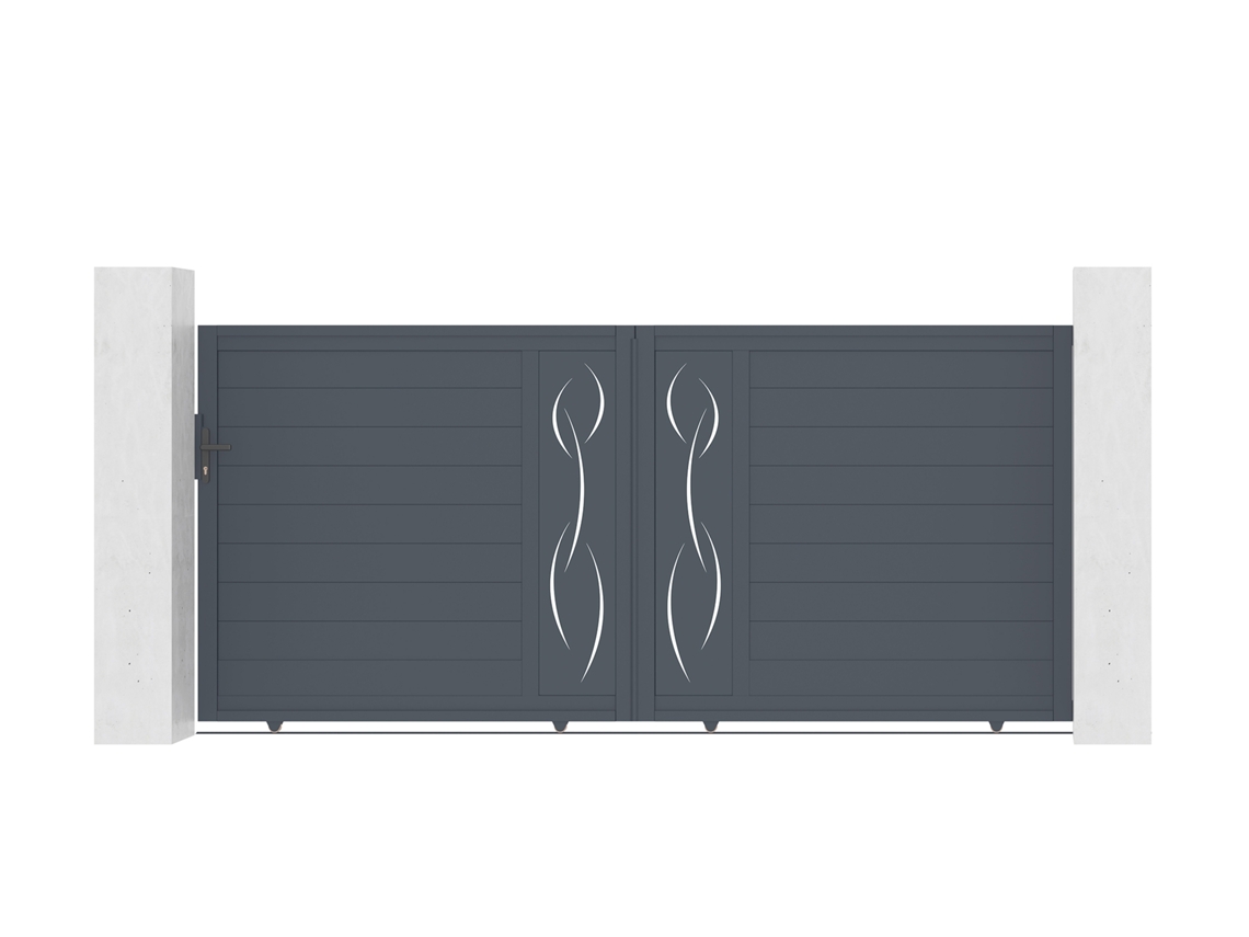 Puerta corredera de aluminio 3,5m life h.160cm
