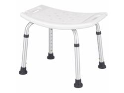 Taburete De Ducha Polski Aluminio Blanco 51x30 Cm Antideslizante Ajustable Para Baño, Mayores Y Embarazadas