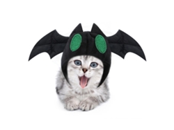 Gorra Para Mascotas Estilo Halloween Con Decoración En Forma De Murciélago