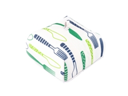 Carpa aislante plegable para alimentos calientes con forma cuadrada azul