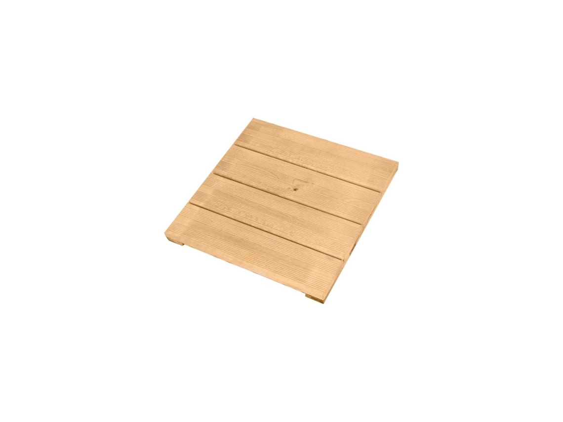 Tarima de Madera de Pino Baldosa de Madera para Exterior Y Ducha Protección Autoclave Nivel 3 Alta Calidad 2 Unidades 100X100Cm / 32Mm