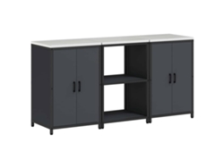 Conjunto de almacenamiento de cocina de 3 piezas antracita con puerta MAISON EXCLUSIVE