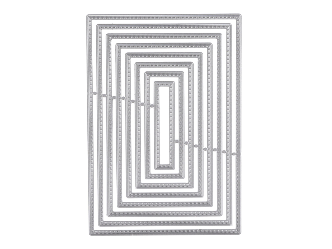 Plantilla rectangular de corte y estampado de acero al carbono para coser y grabar