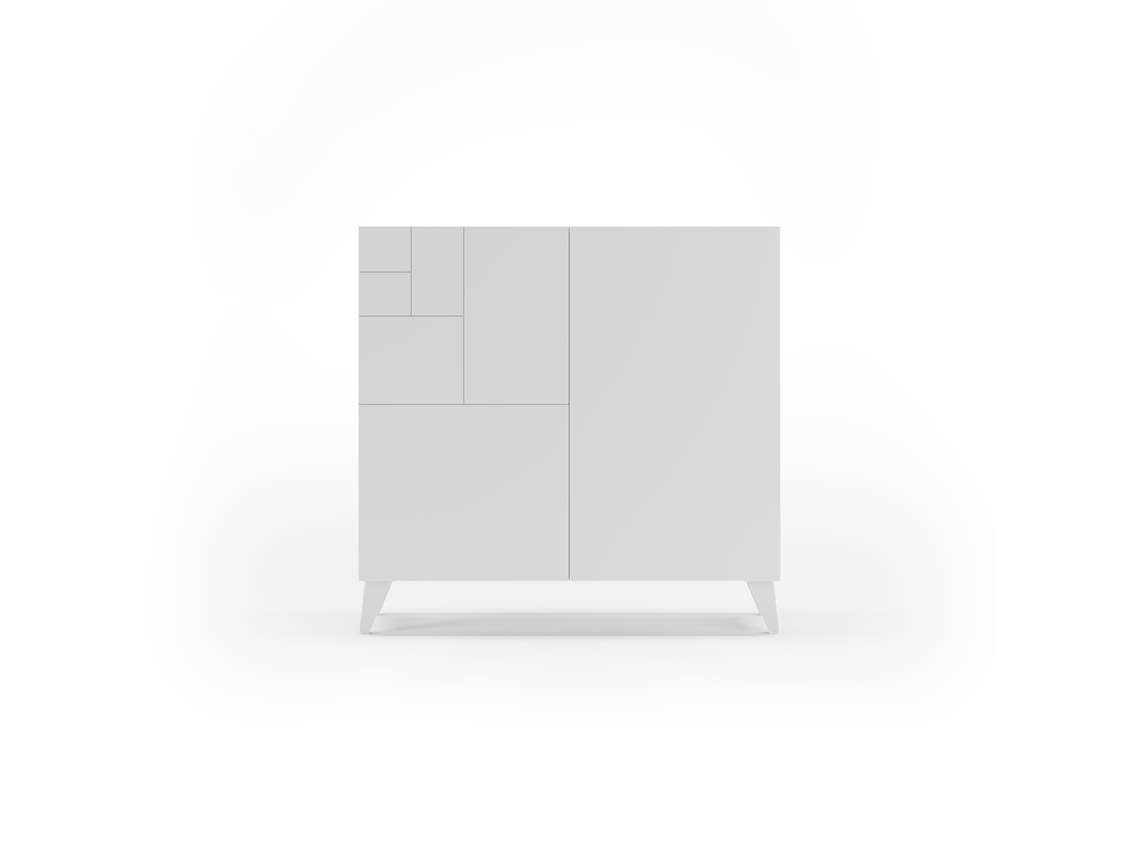 Zapatero HERDASA Bergen Blanco, Blanco (87 x 90 x 27 cm)