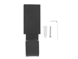 Gancho para toallas de baño de latón negro para montaje en pared