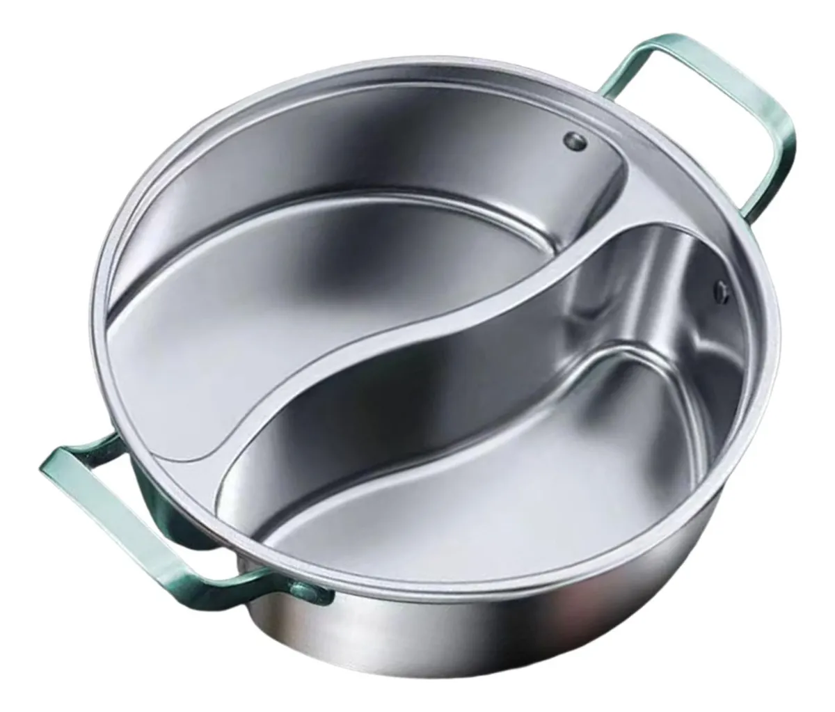 Olla de acero inoxidable 316 con divisor, olla Shabu de 34 cm, Vayotoy