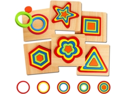 Juguetes de madera para niños Montessori, actividades educativas, rompecabezas de formas, juego de clasificación para regalo de cumpleaños
