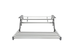 Escalón para RV, aluminio duradero, superficie antideslizante, color plateado OEM