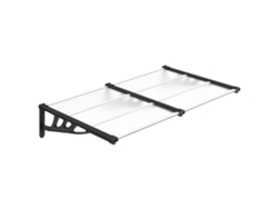 Maison Exclusive - Marquesina Puerta Policarbonato Negro Y Transparente 152,5x90cm