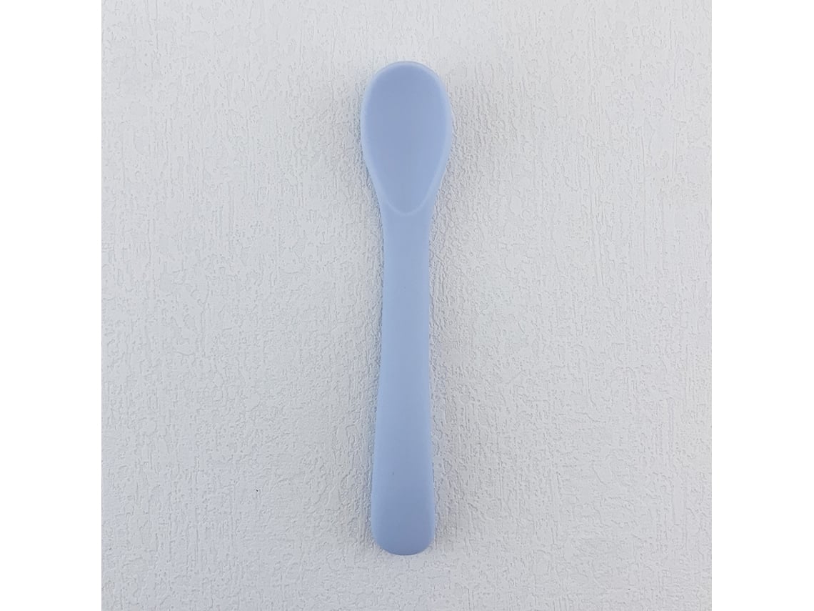 (azul Cielo) Cuchara De Silicona Para Bebé Con Mango Largo, Sin Bpa, Diseño De Cuchara Para Alimentación De Bebés.