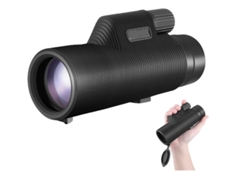 Monocular 12x50 para adultos HD, telescopio monocular de 16,55 mm, prisma Bak 4 de alta definición con visión nocturna Bestvite para poca luz (negro)