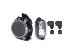 Reloj inteligente 2 en 1 con auriculares Bluetooth y pantalla táctica de 1,53 pulgadas