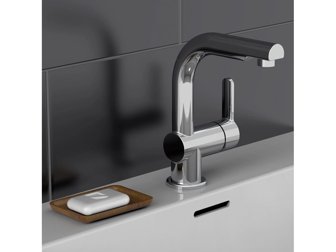 Grifo mezclador de lavabo con ducha extra ble LONDON cromado