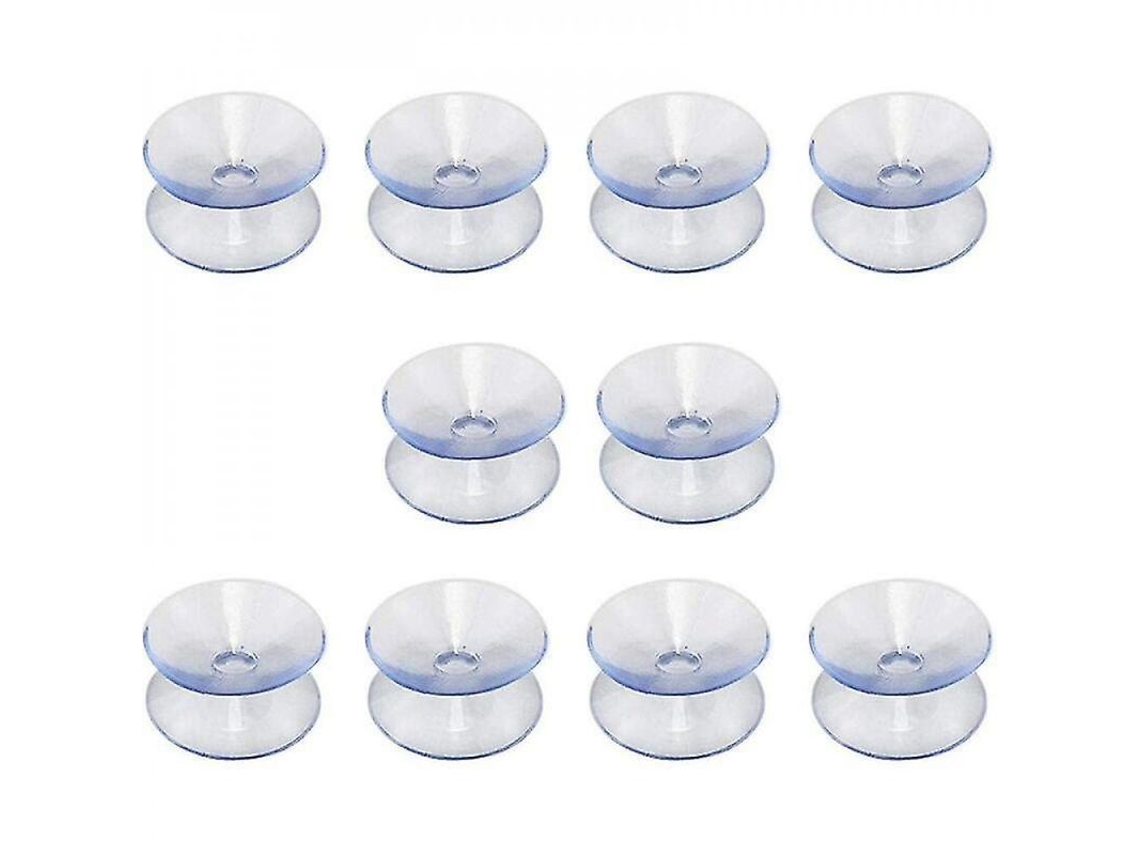 2026-suction Cups Dobles 10 Pack 20mm Silicona Transparente Anti-deslizante Para Mesa De Vidrio Espejos Ventanas