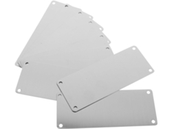 Juego De 10 Placas De Señalización De Acero Inoxidable De 100x40 Mm Para 4 Puertas, Con Acabado Cepillado.
