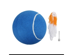 Kklv-pelota De Tenis De Goma Hinchable Grande 8 Pulgadas Juguete Para Mascotas Con Red Azul