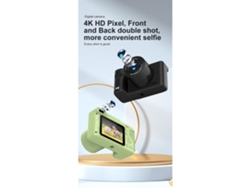 Cámara digital 4K de 2,4 pulgadas con zoom 8x, cámara dual CCD HD con trípode, color blanco Yemaesre
