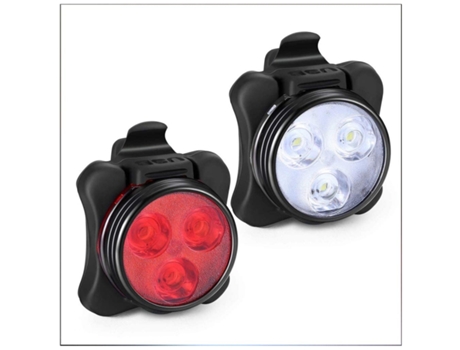Luces para bicicleta Juego de luces para bicicleta recargables por USB Luces para bicicleta súper brillantes Faros delanteros y traseros Negro ENZONS