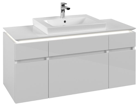 Villeroy &amp Boch Legato Unidad de lavabo B683 1200x550x500mm centrada en el lavabo iluminación LED