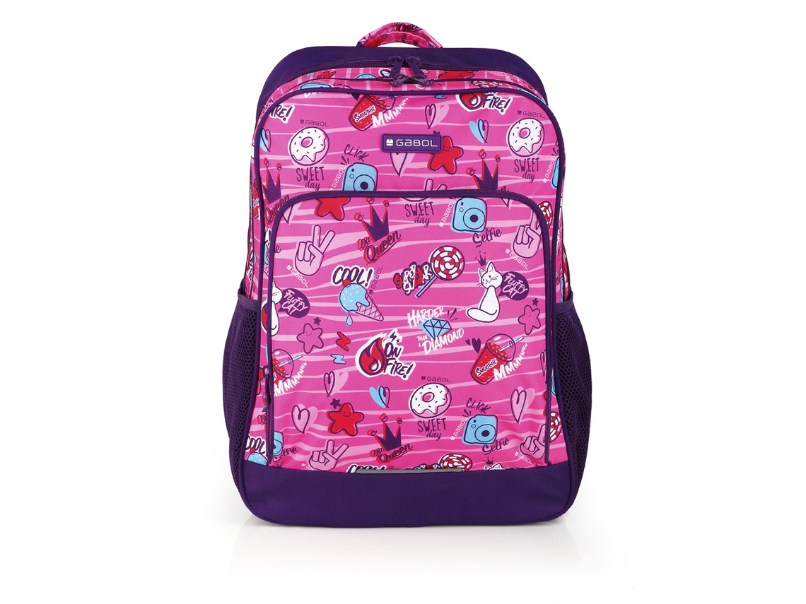 Mochila adaptable a carro GABOL STICKER con dibujos y resistente al agua
