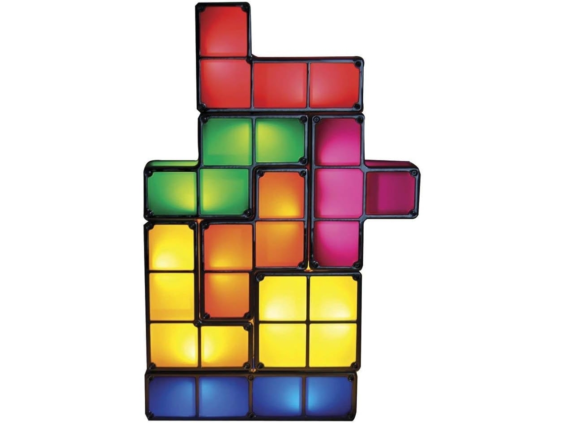 Lámpara de mesa LED apilable, retro, estilo Tetris, luz ambiental NEVEANCE