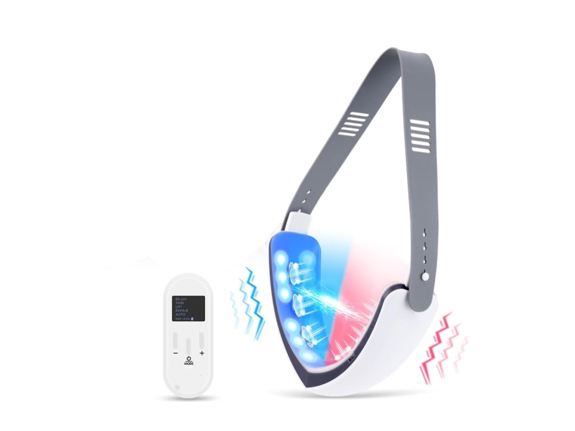 Dispositivo de levantamiento facial de papada con control remoto inteligente (blanco)