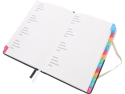 Organizador A5 En Blanco Y Negro Con Etiquetas Alfabéticas, Cuaderno Multiusos Para Contraseñas...