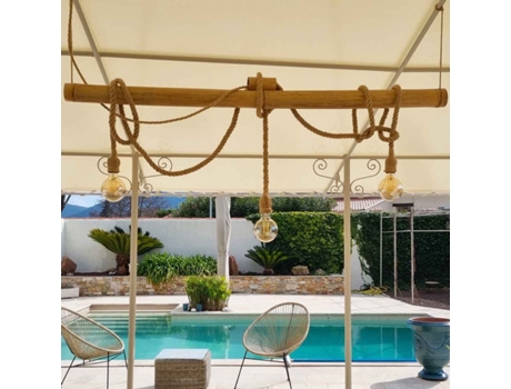 Lona para Pérgola Marfil 3,5x4,5 m - TECPLAST 680PR - Lona Pérgola o Cenador Impermeable