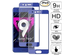 Protector Cristal Templado Honor 9 HONGWE. Cobertura Completa Azul