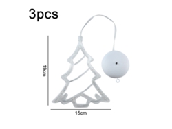 Juego De 3 Guirnaldas De Luces Con Ventosas Para Decoración Navideña, Ventanas, Árboles De Navidad, Ergonómicas, Para Uso Diario.