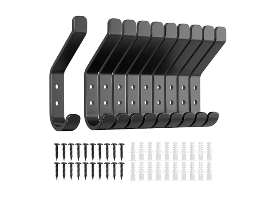 Gancho adhesivo de pared sin taladro, de una fila, para baño, de acero inoxidable, para ropa. Marca no disponible.