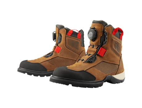Botas de Moto para Hombre ICON Stormhawk Rojo (Talla:44)