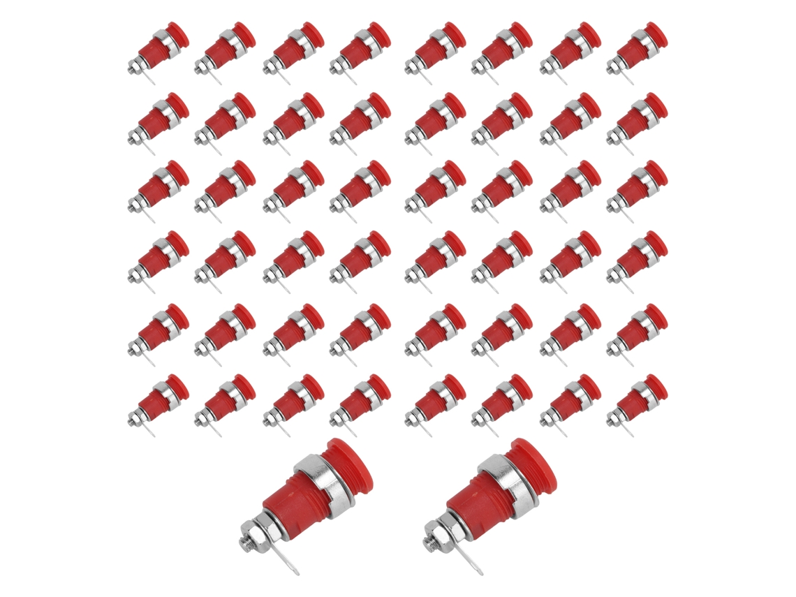 50pcs Soquete Banana 4mm Cobre Puro Alta Corrente Acessórios Teste Elétrico Bom Desempenho