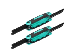 Juego De 2 Llaves Allen Plegables 8 En 1 De 1,5 A 8 Mm, Herramienta Manual Multifuncional Para Apretar Y Aflojar Tornillos.