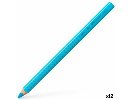 Lápices De Color FABER-CASTELL Jumbo Grip Azul 12 Unidades
