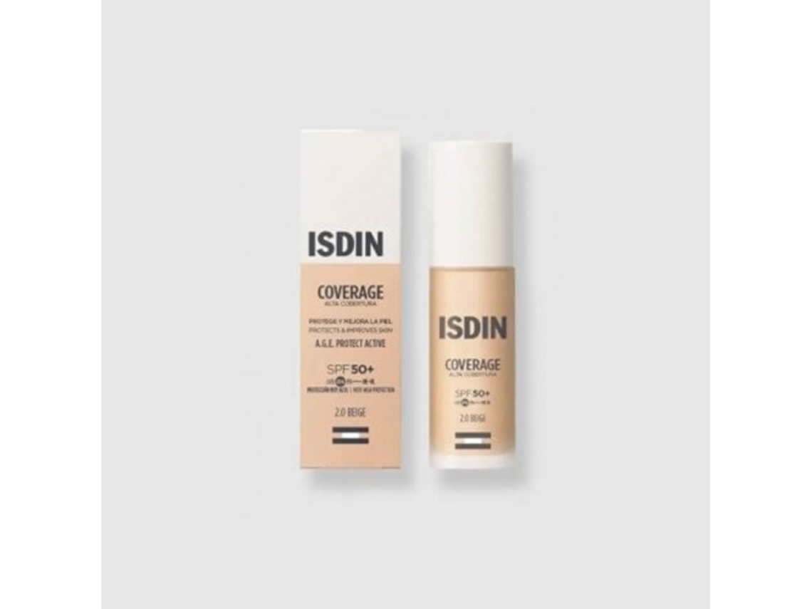 Base de maquillaje líquida Isdin Coverage (30 g, nº 2.0 Beige)