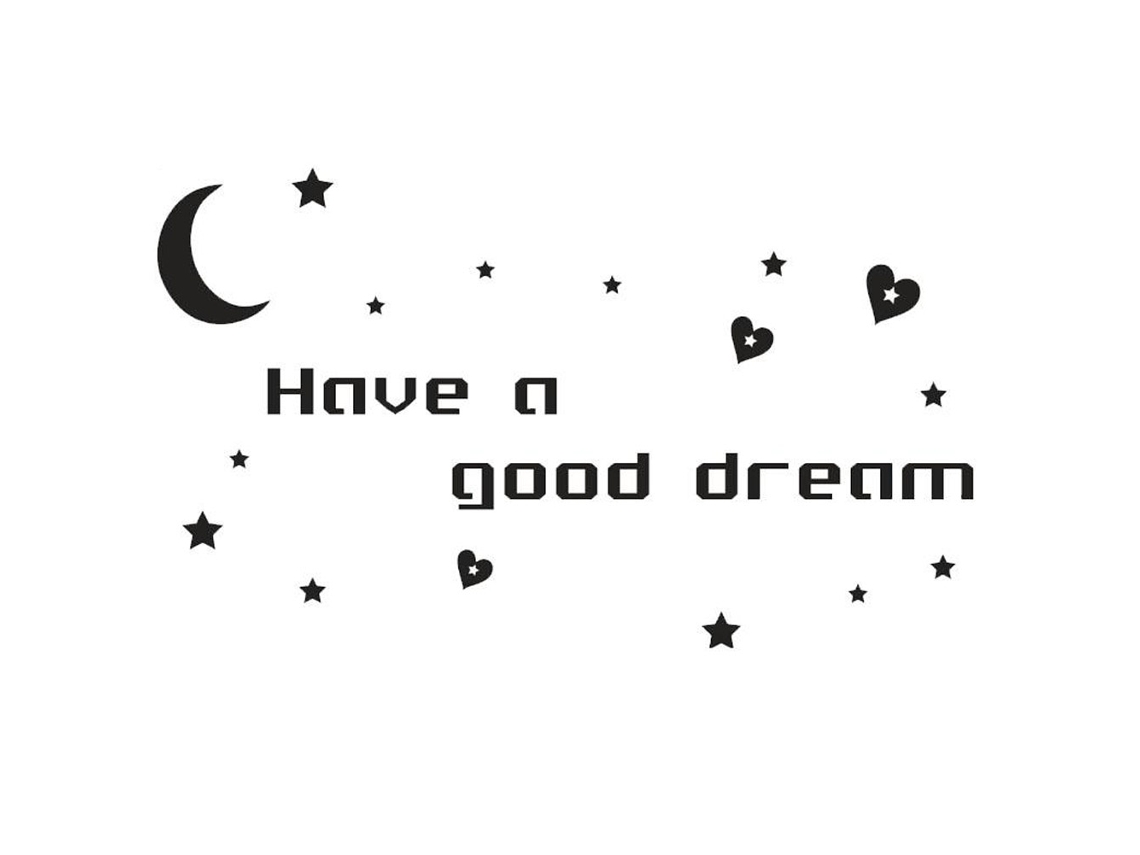 ''Que tengas dulces sueños'' Adhesivo decorativo para pared, sala de estar o dormitorio.