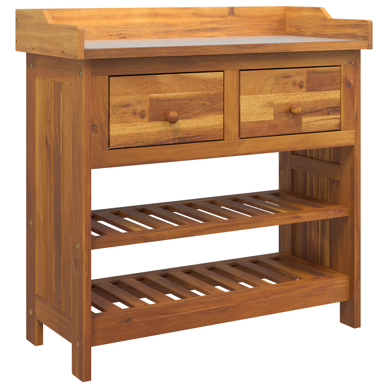 Armarios de almacenaje VidaXL de madera maciza de acacia marrón (78 x 36,5 x 78 cm)