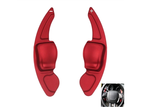 Volante Paddle Shifter Extension 1-par Rojo Volkswagen Golf 6/GTI/R20/Old Scirocco/Tiguan/CC/Maggot/R36