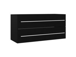 Mueble de baño negro MAISON EXCLUSIVE Derivados de madera 100x38,5x48 cm