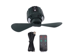 Ventilador De Techo Usb Inalámbrico Pequeño Con Luz Led, Control Remoto Y Batería Recargable De 10400 Mah Para Acampar.